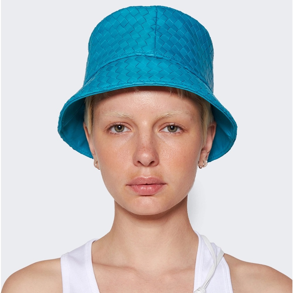 Bottega Veneta Intrecciato Leather Bucket Hat
